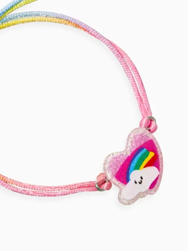 Браслет детский набор 3 шт. "Выбражулька" сердце, единорог, силиконовый, разноцветный