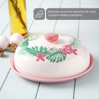 Блинница Доляна &laquo;Тропики&raquo;, d=23 см, цвет белый