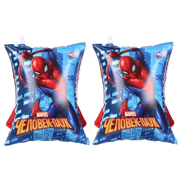 Нарукавники &laquo;Человек Паук&raquo;, детские, для плавания, 20х16 см., цвет синий