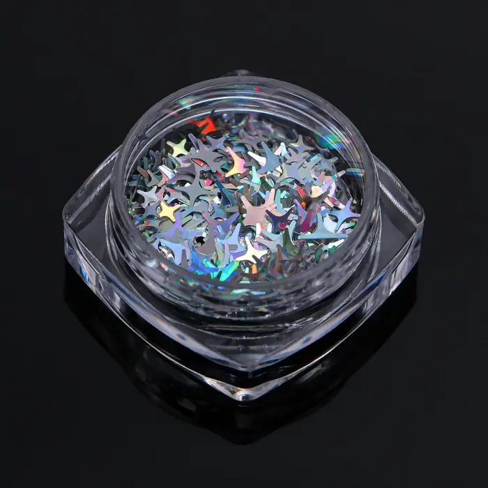 Пайетки для декора &laquo;Звёздная ночь&raquo;, голографические, серебристый