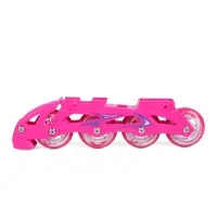 Коньки детские раздвижные BlackAqua, р. 30-33, для фитнеса, с роликовой платформой, мультиколор