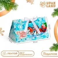 Бонбоньерка, новогодняя подарочная упаковка &laquo;Тройка&raquo;, 10&times;5.5&times;5 см