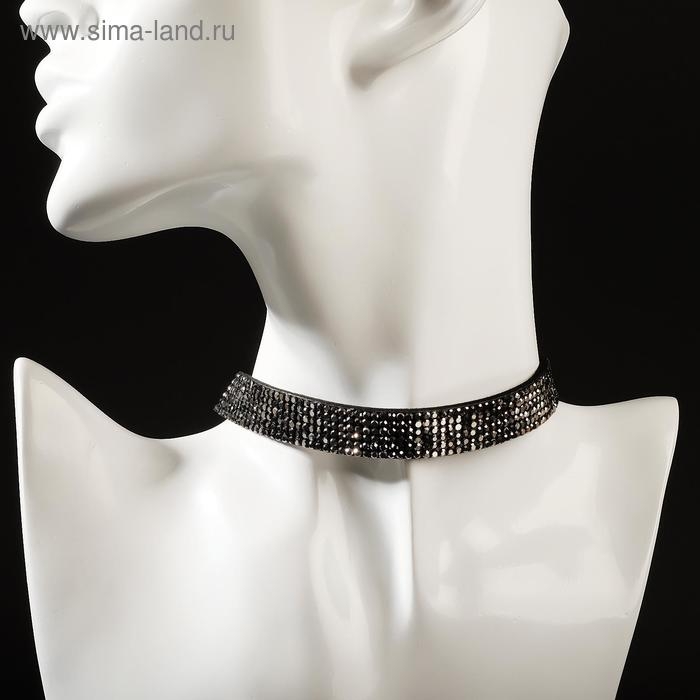 Чокер &laquo;Грация искр&raquo; тонкий, цвет чёрный, L=30 см