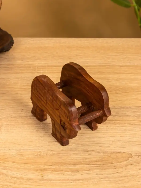 Подставка под горячее "Слон" (набор 6 шт), 12х12х6,5 см, дерево шишам