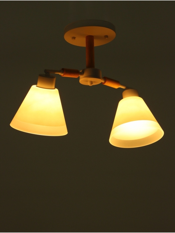 Люстра "Вудли" 2хЕ27 40Вт белый 45х16х29 см