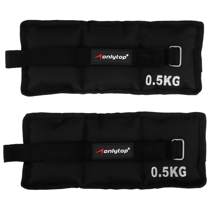 Утяжелители ONLYTOP, 2 шт. х 0,5 кг, цвет чёрный