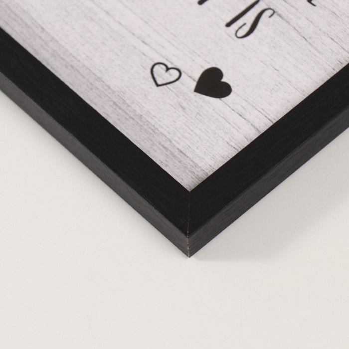 Фоторамка дерево, металл с прищепками 10х15 см "Дом" черная 28,5х24х1,3 см