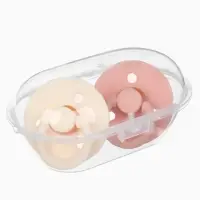 Набор классических пустышек, 2 шт., латекс, персиковый/айвори, в контейнере, от 0 мес., M&B