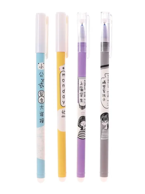 Ручка гелевая СТИРАЕМЫЕ ЧЕРНИЛА, 0,5 мм, стержень синий, Девочка МИКС (штрихкод на штуке)