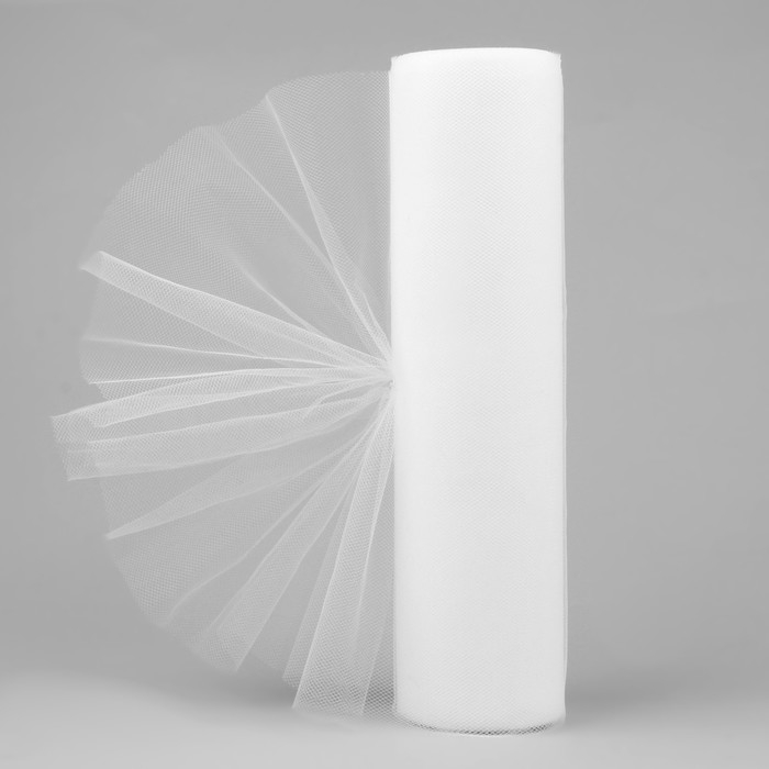 Фатин, 25 см, 11 ± 1 г/кв.м, 23 ± 1 м, цвет белый №1 Фатин, 25 см, 11 ± 1 г/кв.м, 23 ± 1 м, цвет белый №1