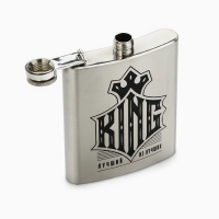Фляжка &laquo;KING&raquo;, 210 мл, серебристая