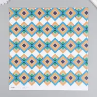 Бумага для скрапбукинга двусторонняя "Ромбы" плотность 180 гр 30,5х32 см