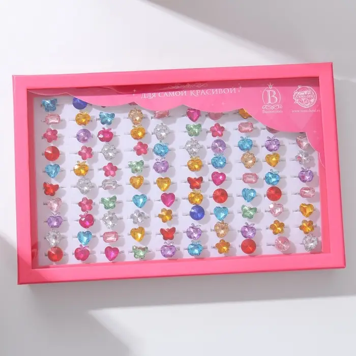 Кольцо детское Выбражулька &laquo;Ассорти&raquo;, форма МИКС, МИКС, безразмерное