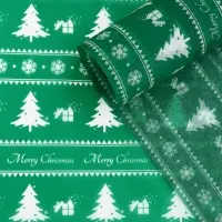 Бумага упаковочная новогодняя тишью &laquo;Лес&raquo;,50&times;66 см