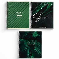 Тетрадь А5, 96 листов на спирали, 3 шт. &laquo;Nature&raquo; МИКС