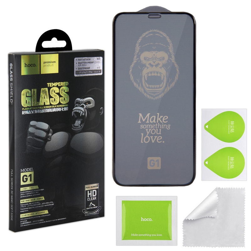 Защитное стекло Iph 11 Pro Full Screen G1 HOCO черное