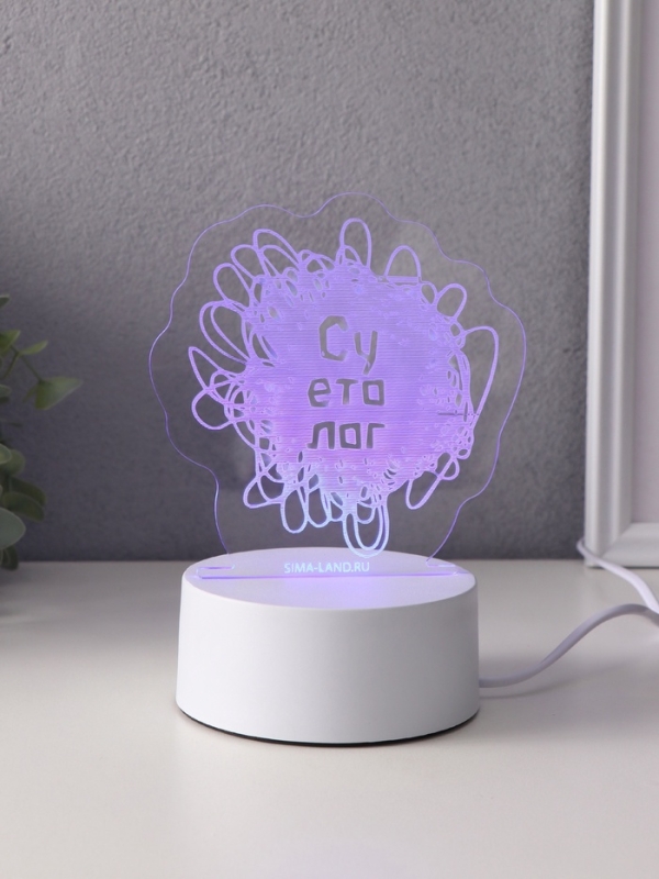 Светильник "Суетолог" LED RGB от сети RISALUX 9,5х13,2х14,6 см