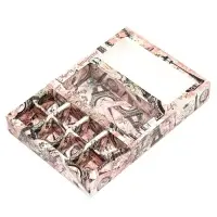 Коробка под 8 конфет + шоколад, с окном, Paris 17.7&times;17.85&times;3.85 см