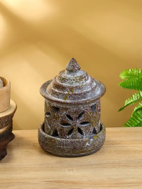 Подсвечник терракота &laquo;Фонарь&raquo;, 14.5&times;14.5&times;21 см