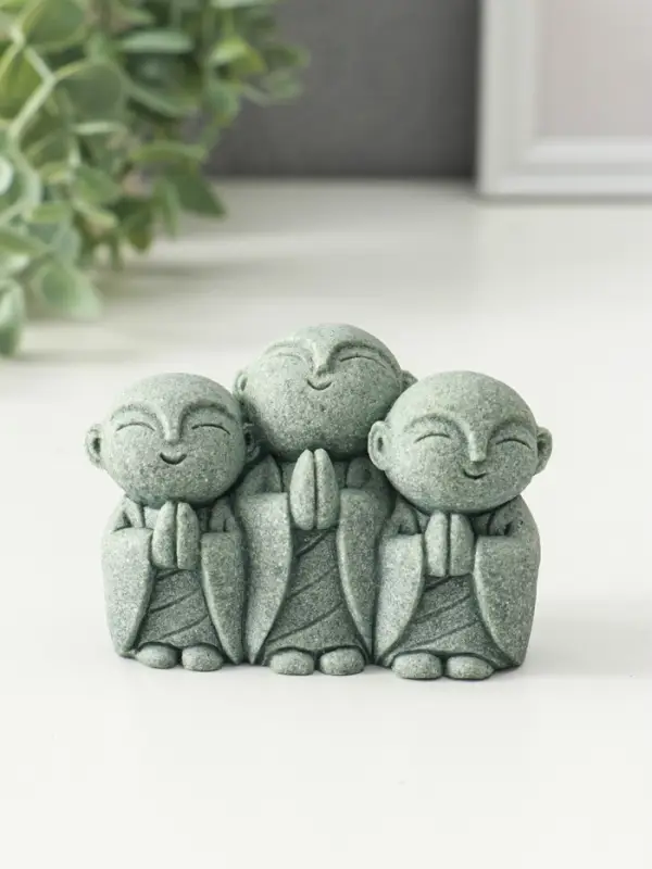 Сувенир песчаник "Статуя Дзидзо" 3,8х9,5х6,7 см