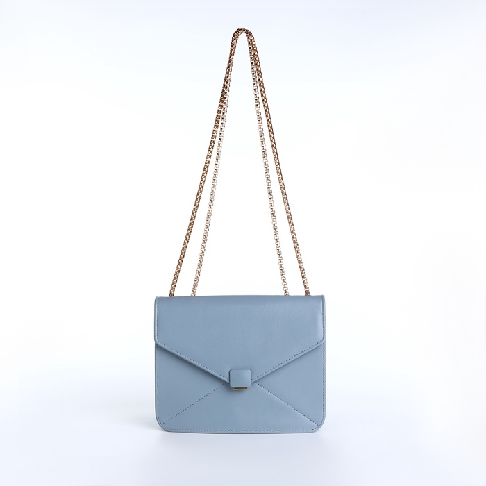 Сумка женская на магните, маленький размер, цвет голубой