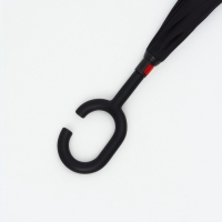 Зонт - наоборот &laquo;Однотон&raquo;, механический, 8 спиц, R = 53/61 см, цвет чёрный