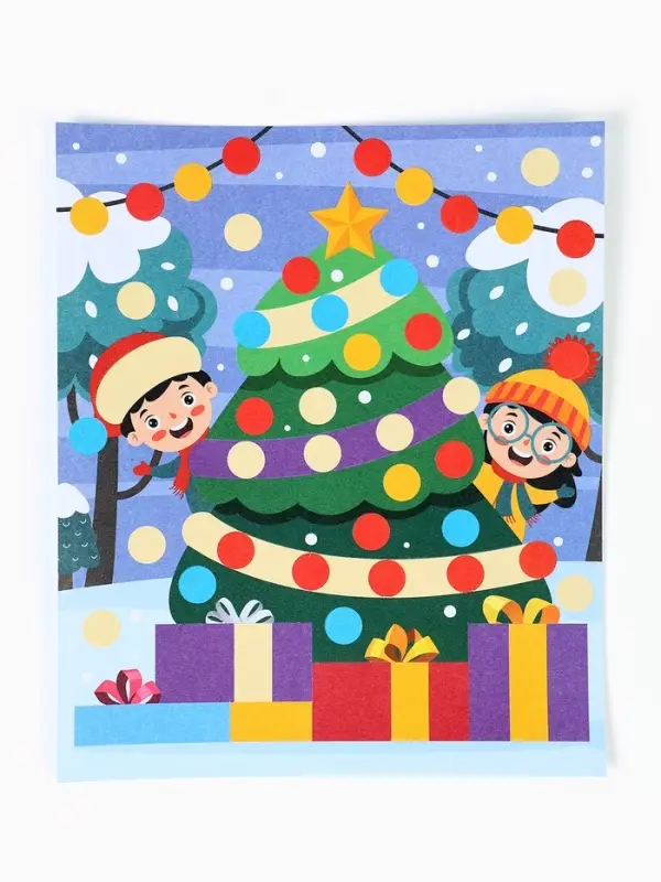 Набор для творчества. Аппликация из тишью. "Ёлочка" размер 138х165