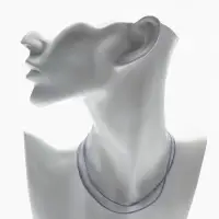 Шнурок гайтан 60 см d=2 мм, цвет серебряный, винтовой замок серебро