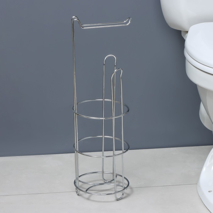 Держатель-стойка для туалетной бумаги Доляна, 14,5&times;15&times;48 см