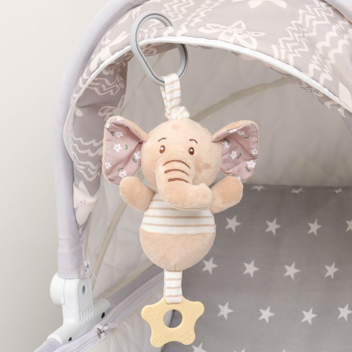 Подвеска мягкая с вибрацией &laquo;Слоник Няша&raquo;, прорезыватель, на кроватку, коляску, Крошка Я