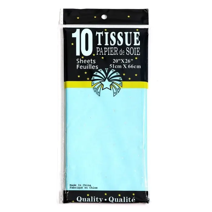 Бумага упаковочная тишью, &laquo;Конфетти&raquo;, голубая, 50&times;66 см