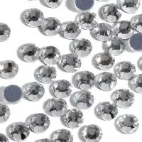 Стразы термоклеевые &laquo;Круг&raquo;, стеклянные, d=4 мм, 100 шт., цвет серебряный