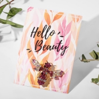 Брошь &laquo;Оса&raquo;, цвет фиолетовый в золоте