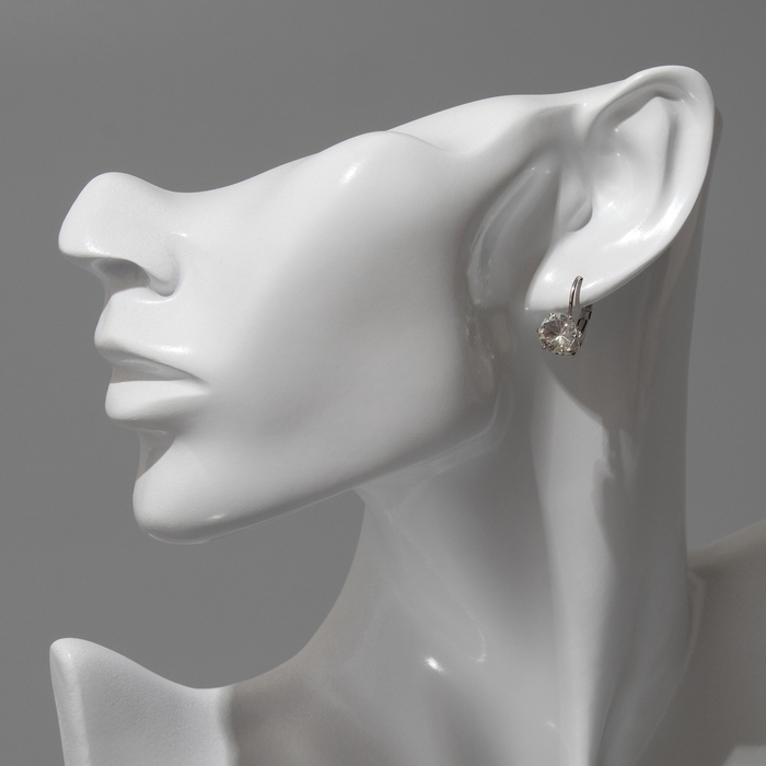 Серьги со стразами &laquo;Конфетти&raquo; каникулы круг, цвет МИКС в серебре