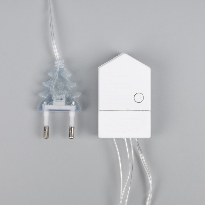 Гирлянда &laquo;Сеть-ёлка&raquo; 1 &times; 1 м, IP20, тёмная нить, 90 LED, свечение зелёное, 8 режимов, 220 В