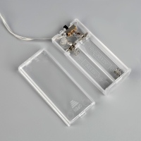 Гирлянда &laquo;Нить&raquo; 2 м с насадками &laquo;Оленёнок&raquo;, IP20, прозрачная нить, 10 LED, батарейки AAх2 (не в комплекте), свечение тёплое белое