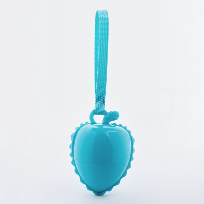 Игрушка массажная пищащая для собак "Клубничка",10 см, ТПР, микс цветов