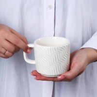 Кружка керамическая &laquo;Геометрия&raquo; белая, 260 мл, цвет белый