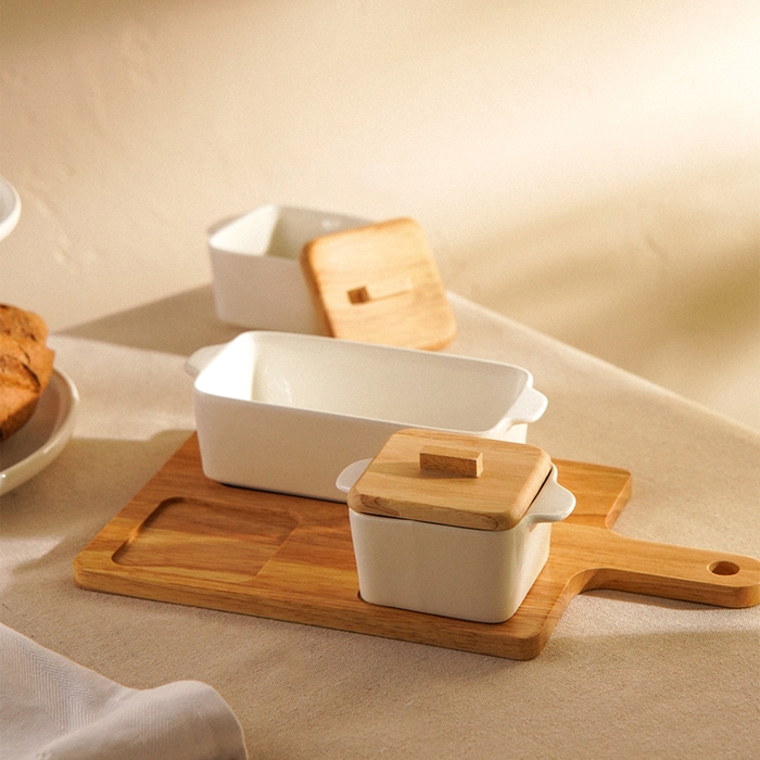 Набор для подачи блюд фарфорвый SL Home &laquo;Тренто&raquo; на подставке, 4 предмета: 3 ёмкости 500/250 мл, подставка