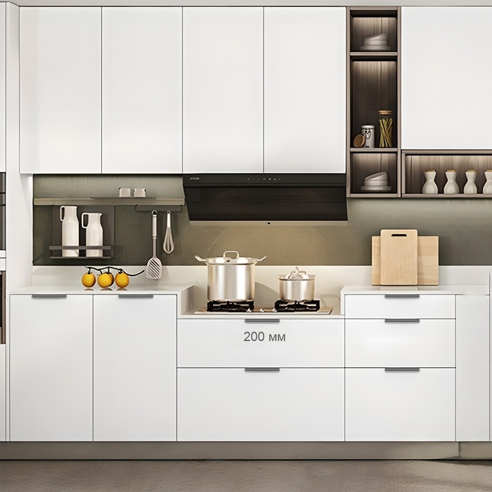 Ручка торцевая CAPPIO RT002, L=200 мм, м/о 160 мм, цвет серый