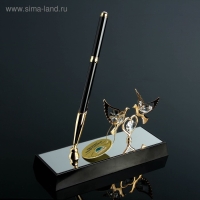 Ручка на подставке &laquo;Голуби&raquo;, 16&times;6&times;19 см, с кристаллами