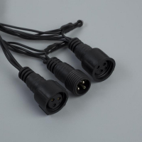 Гирлянда &laquo;Нить&raquo; 10 м, IP44, УМС, тёмная нить, 100 LED, свечение синее, 220 В