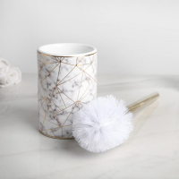 Ёршик для унитаза с подставкой &laquo;Лили&raquo;, 9,5&times;9,5&times;37 см, цвет белый