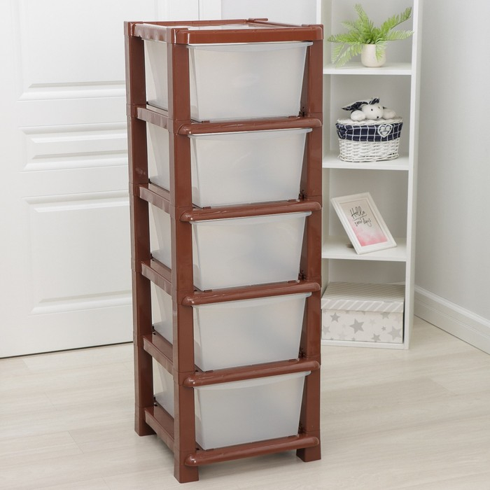 Комод 5-ти секционный &laquo;Модуль&raquo;, цвет коричневый