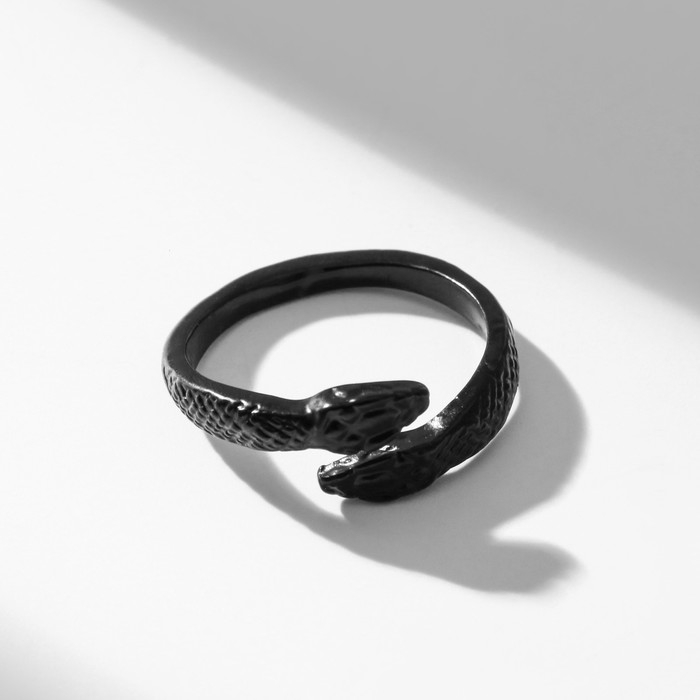 Новый год! Символ года 2025! Кольцо &laquo;Змейки&raquo; встреча, цвет чёрный, безразмерное