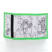 Кошелек  на липучке под раскраску "Пиксельный мир"