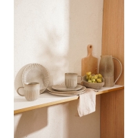 Набор тарелок фарфоровых SL Home &laquo;Монти&raquo;, d=21 см, цвет серый