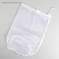 Мешок для стирки белья Доляна, 30&times;40 см, крупная сетка, белый