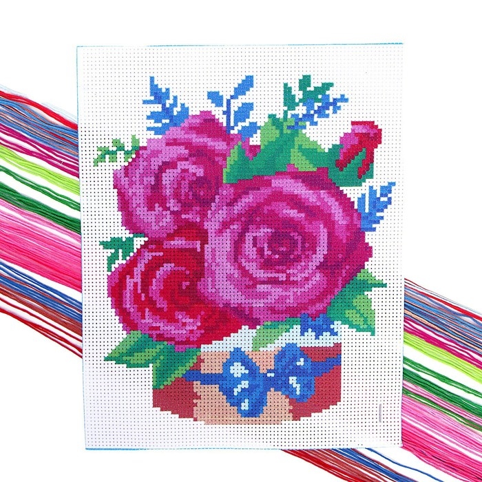Вышивка крестиком &laquo;Розы&raquo;, набор для творчества, 25 х 20 см