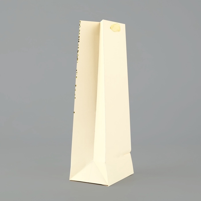 Пакет под бутылку &laquo;Подарок&raquo;, глиттер, 13 х 36 х 10 см